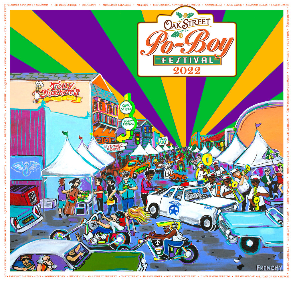 2022 Official PoBoy Festival Poster Frenchylive Online Store